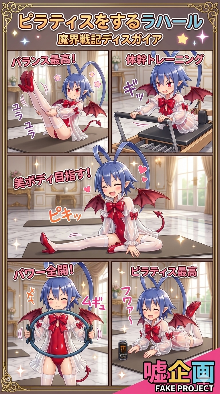 ピラティスをするラハール　魔界戦記ディスガイア