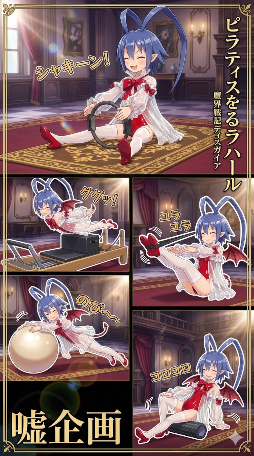 ピラティスをするラハール　魔界戦記ディスガイア