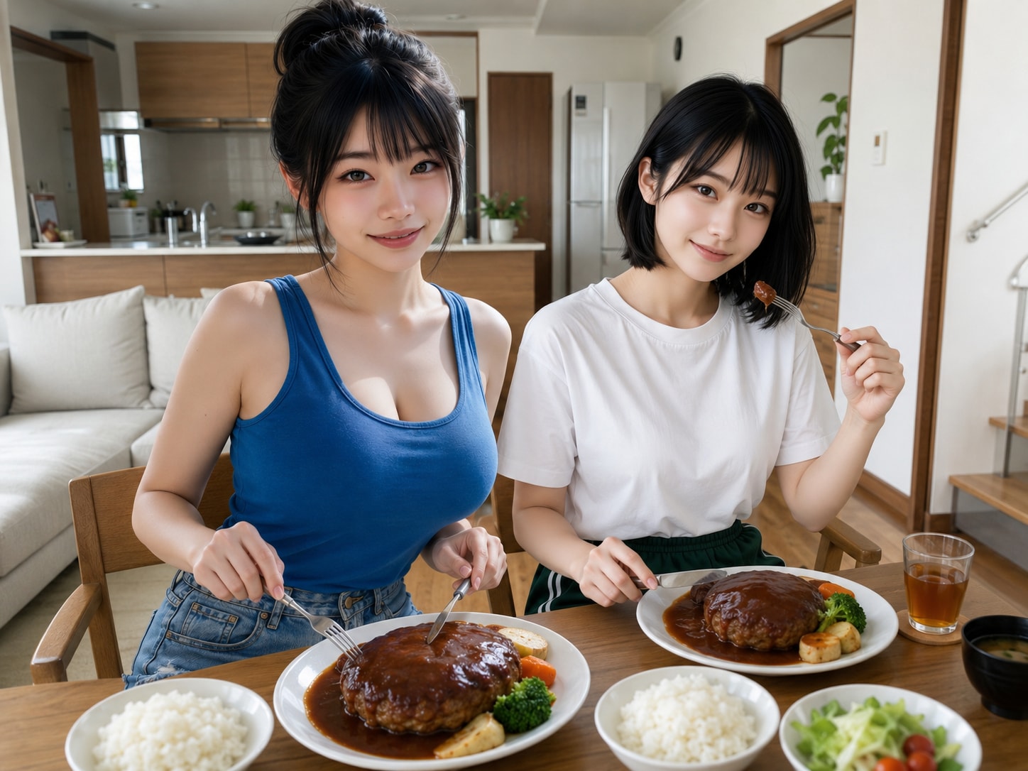 【ウチの娘シリーズ】ねえ，見て見てすっごく大きなハンバーグ