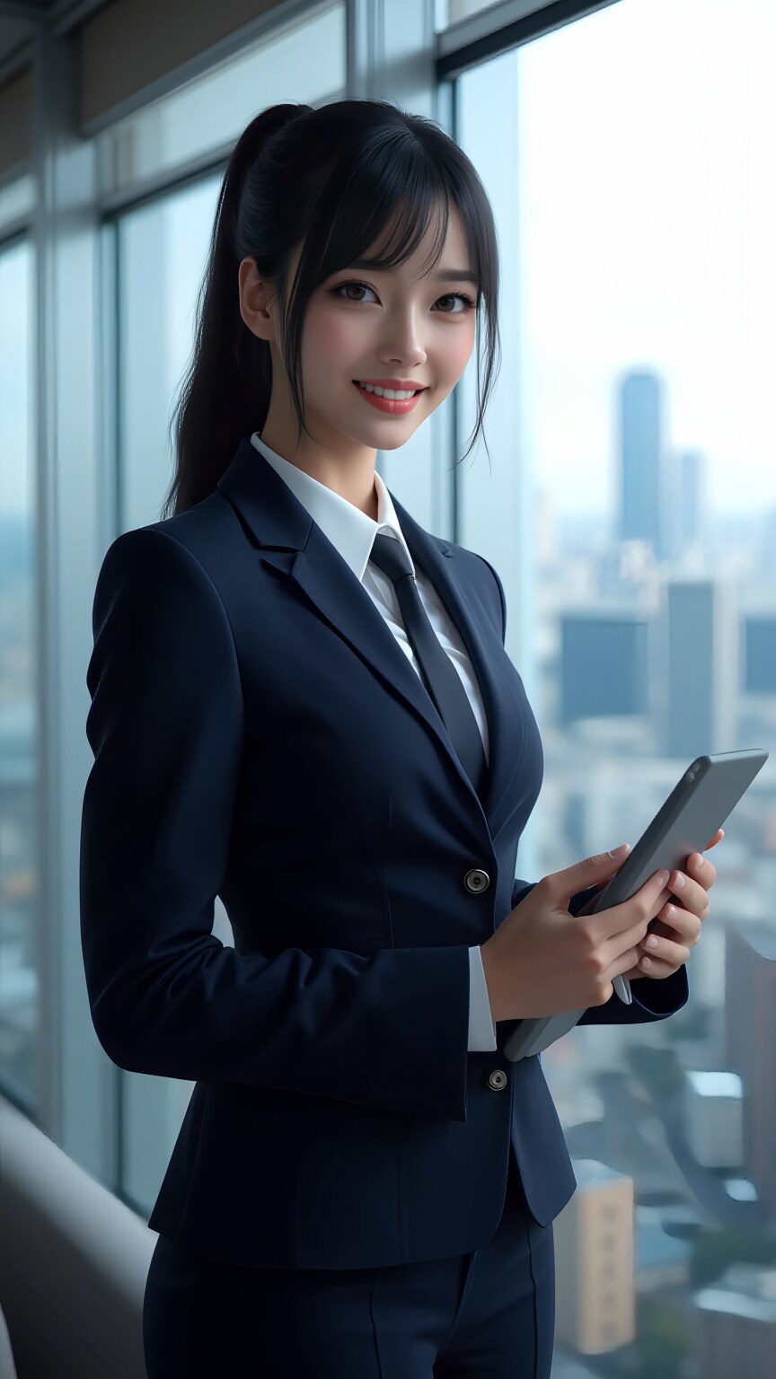 ポニテスーツの君