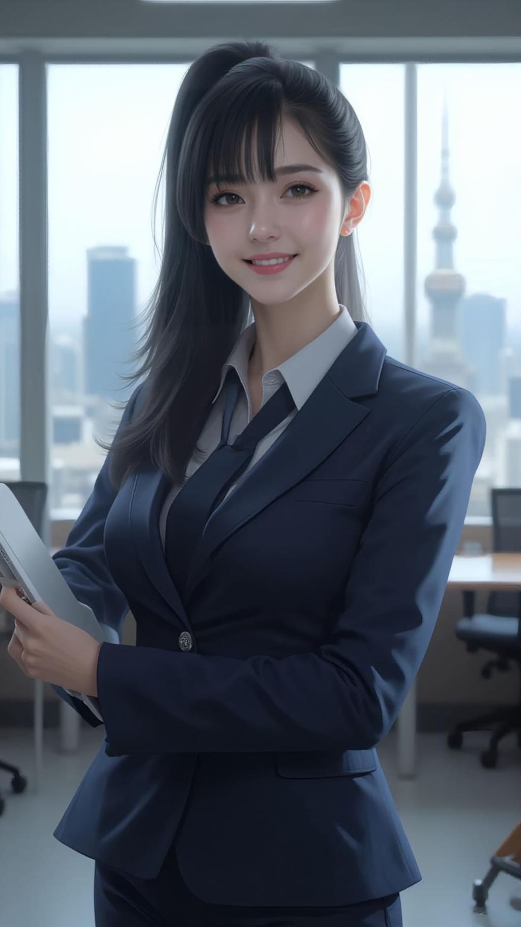 ポニテスーツの君