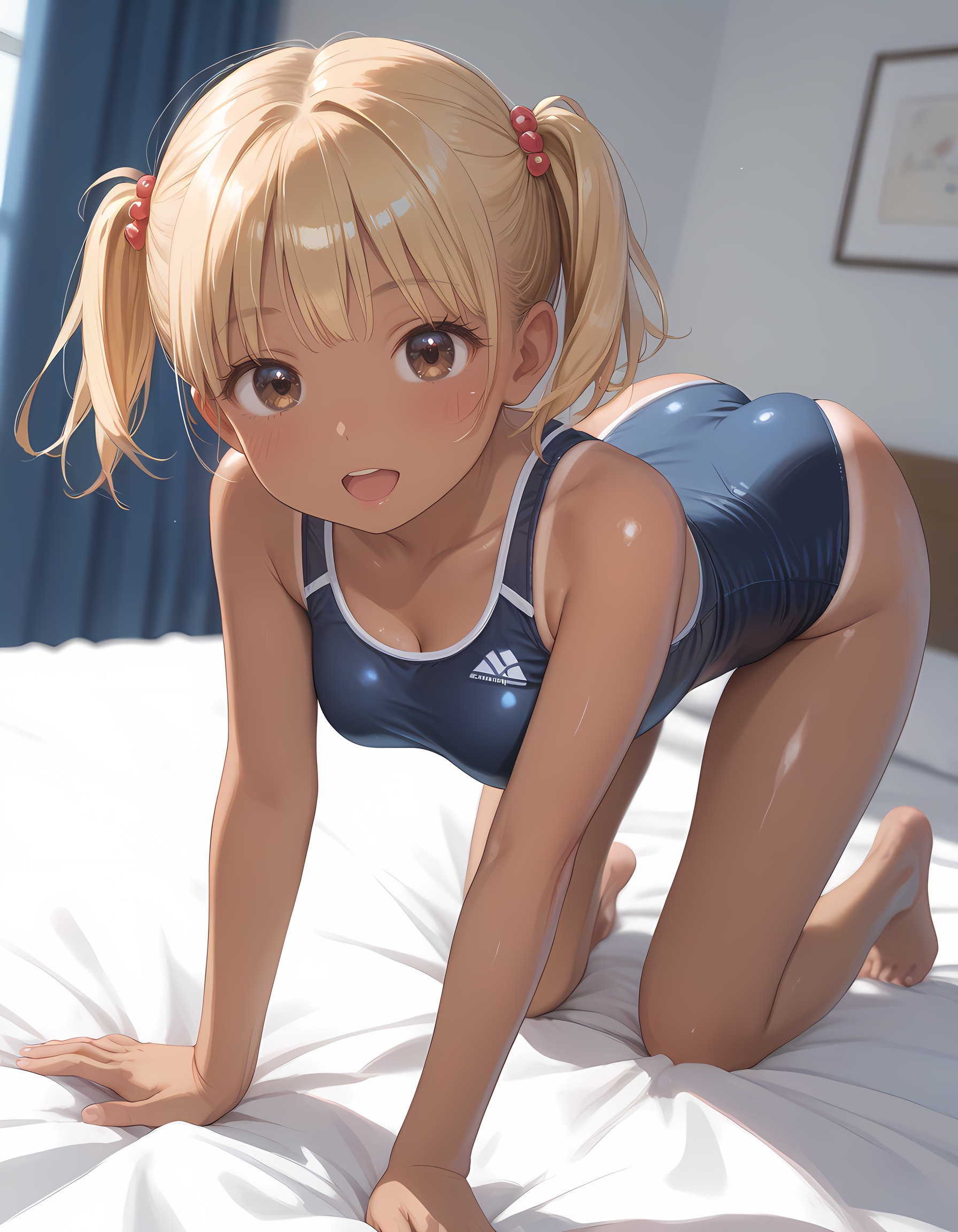 小麦肌を見せびらかす幼馴染💕