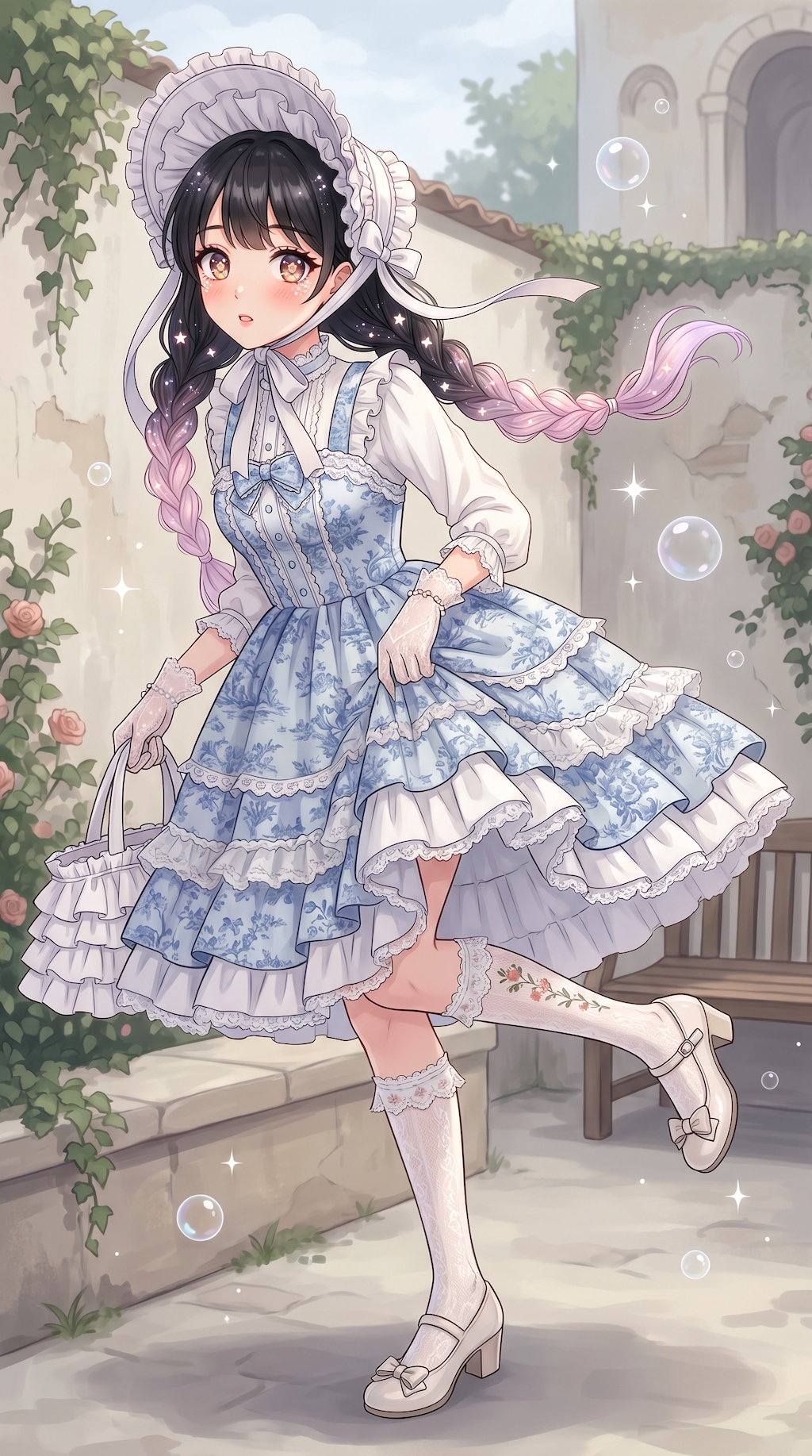 白花繍衣の少女