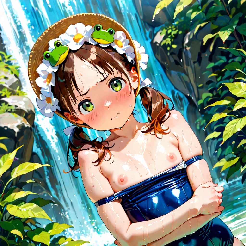 潤うスク水②