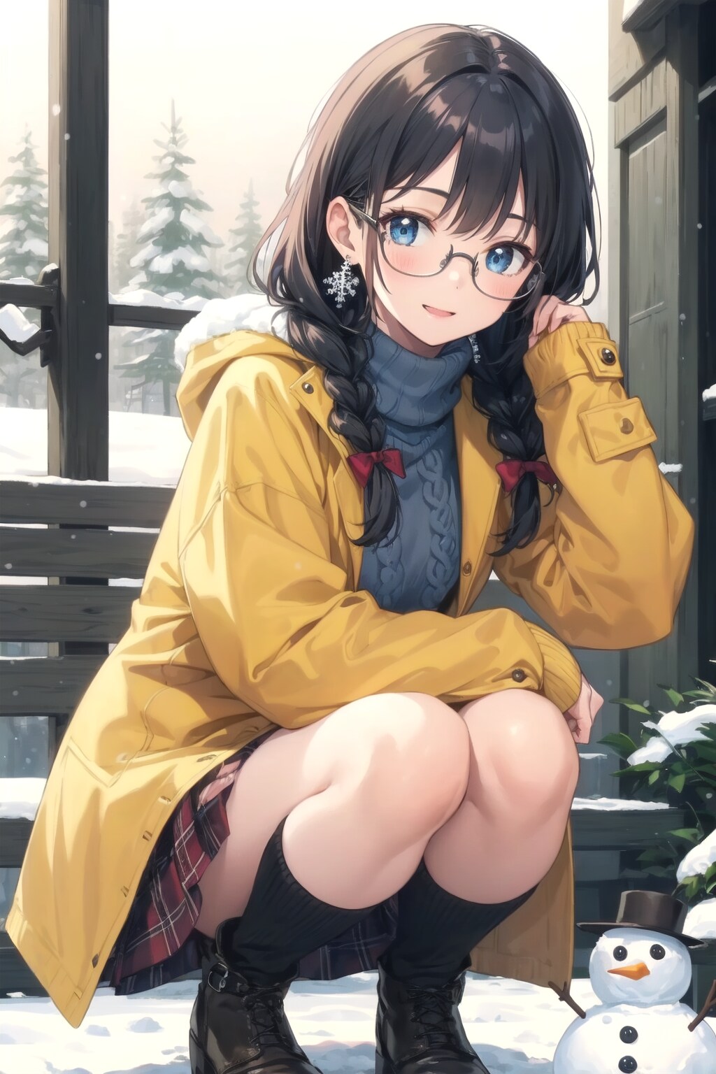 小さな雪だるま | の人気AIイラスト・グラビア