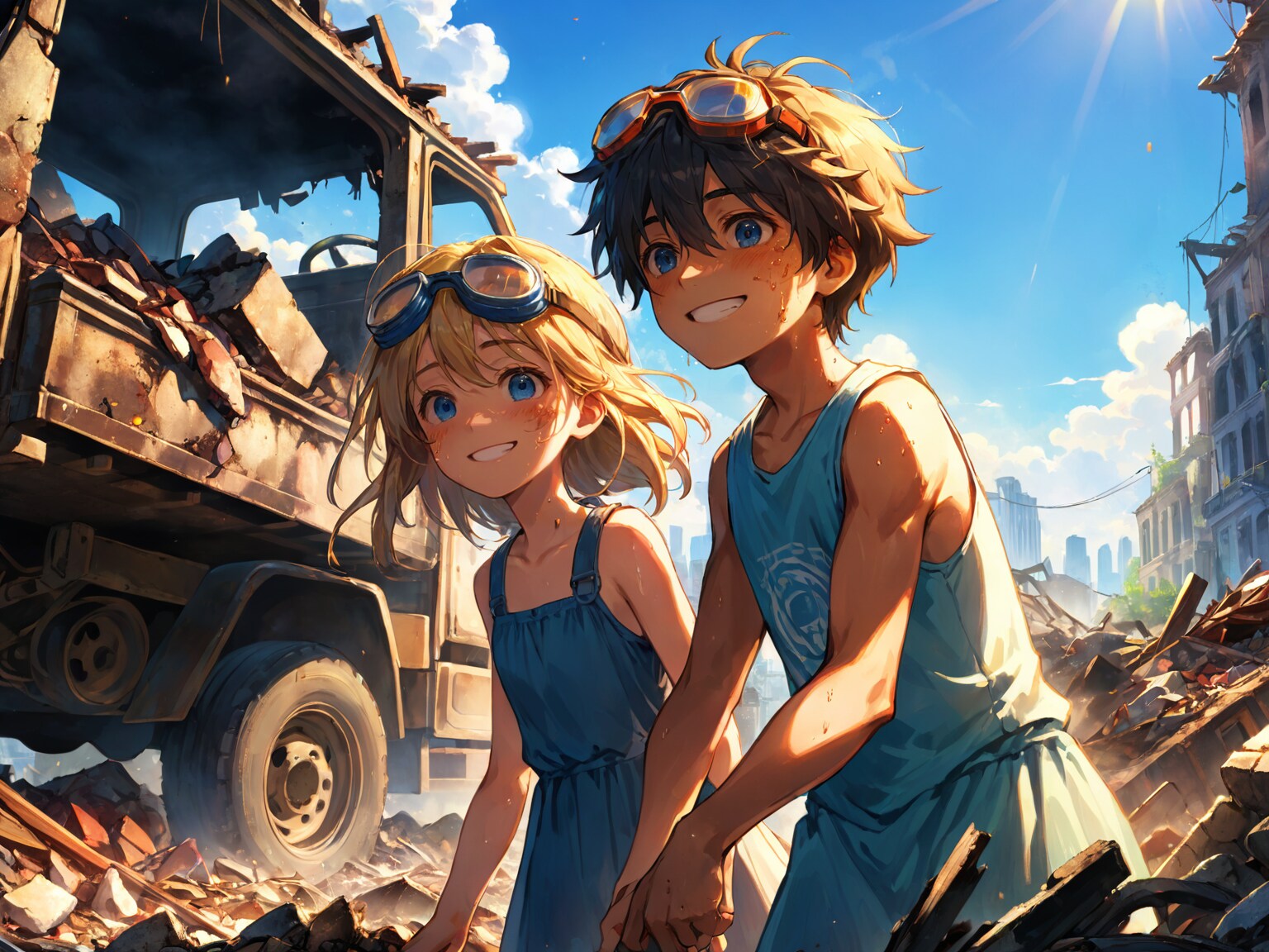 瓦礫を撤去！ | の人気AIイラスト・グラビア