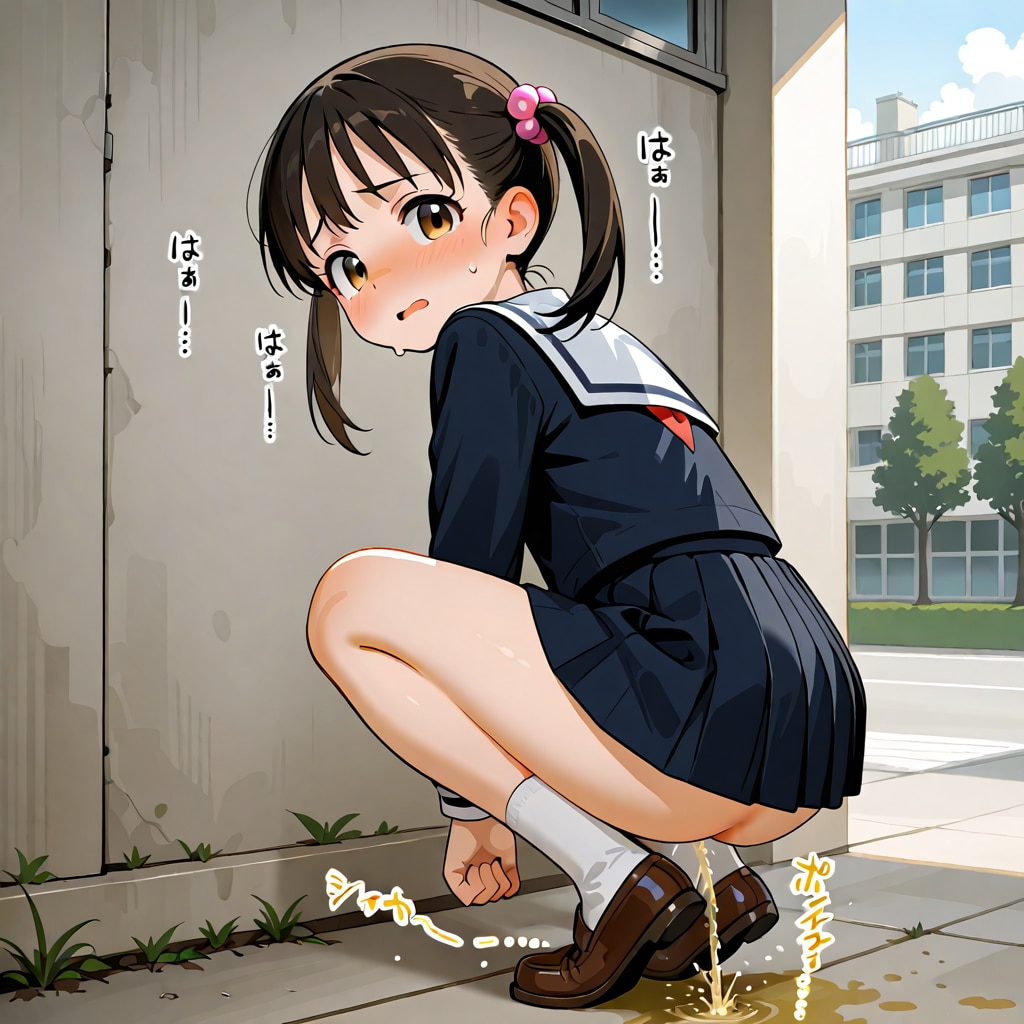 「満子君…、そんな所でおしっこしていいのかね」「ひっ！せ、先生ごめんなさい…」「紙もないし、私が舌で綺麗にしてあげよう」「や、やぁぁぁぁぁ💕おま○こ舐めちゃらめれすようぅぅぅぅ…💕」