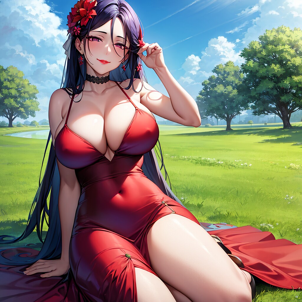 Mamako, Raikou & Yor at the garden