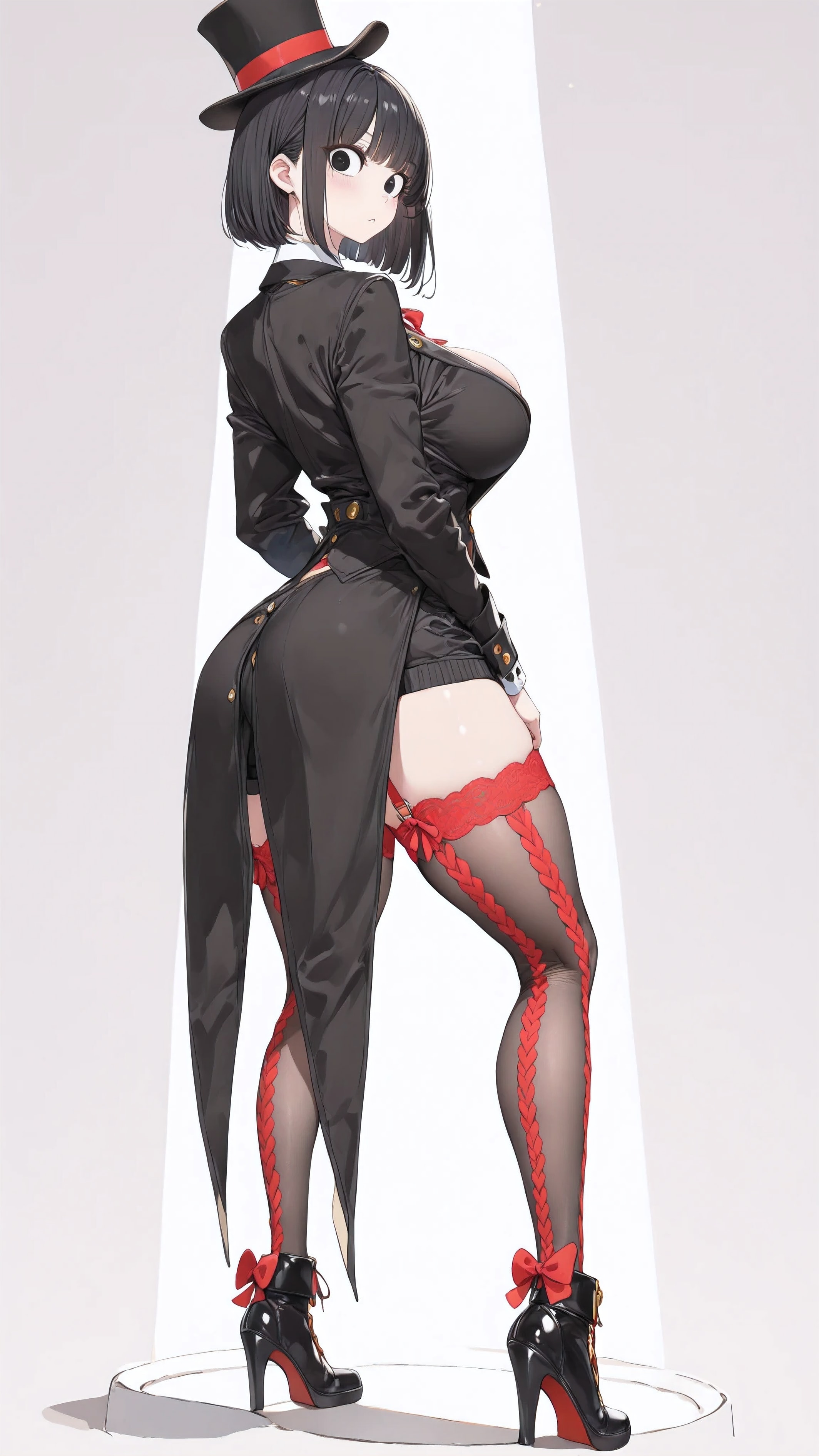 🎩Կարմիրն ու սևը՝ ժապավեններով, գլխարկի ցիլինդր է🎩🎀 | の人気AIイラスト・グラビア