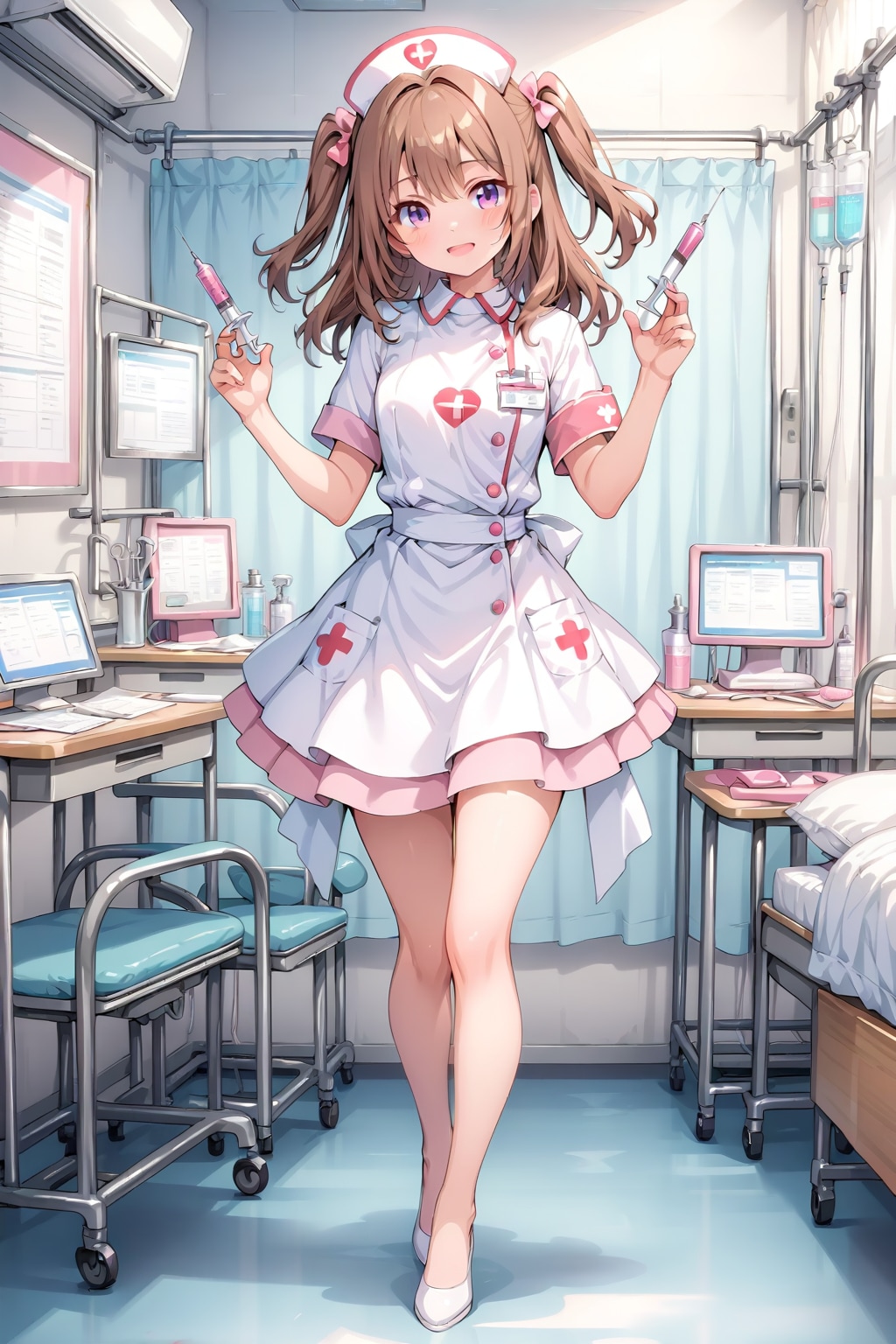 私の得意技、W注射よ❤