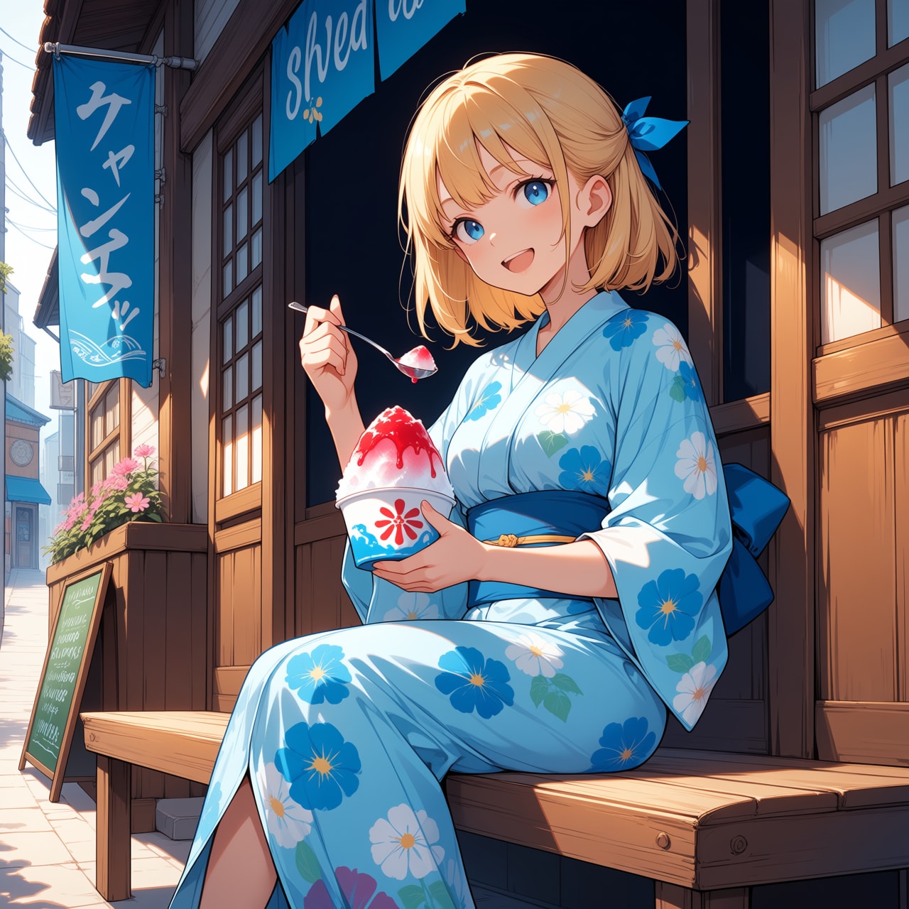 夏はやっぱりかき氷だよね！(モデル：シルファ) | の人気AIイラスト・グラビア