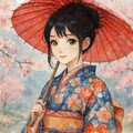 傘と少女 2 2枚目