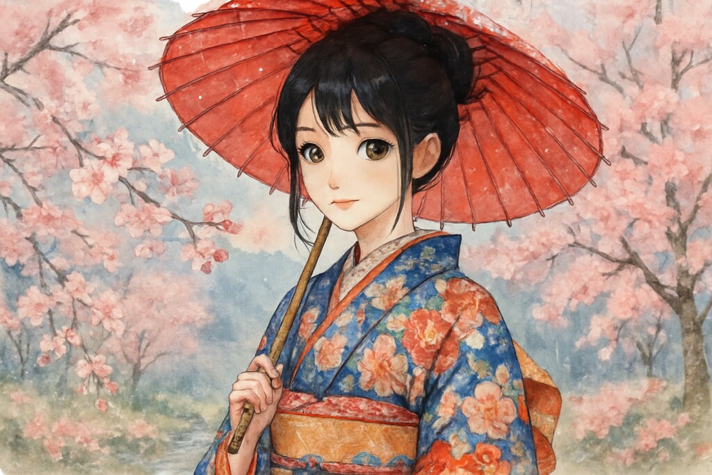 傘と少女 2