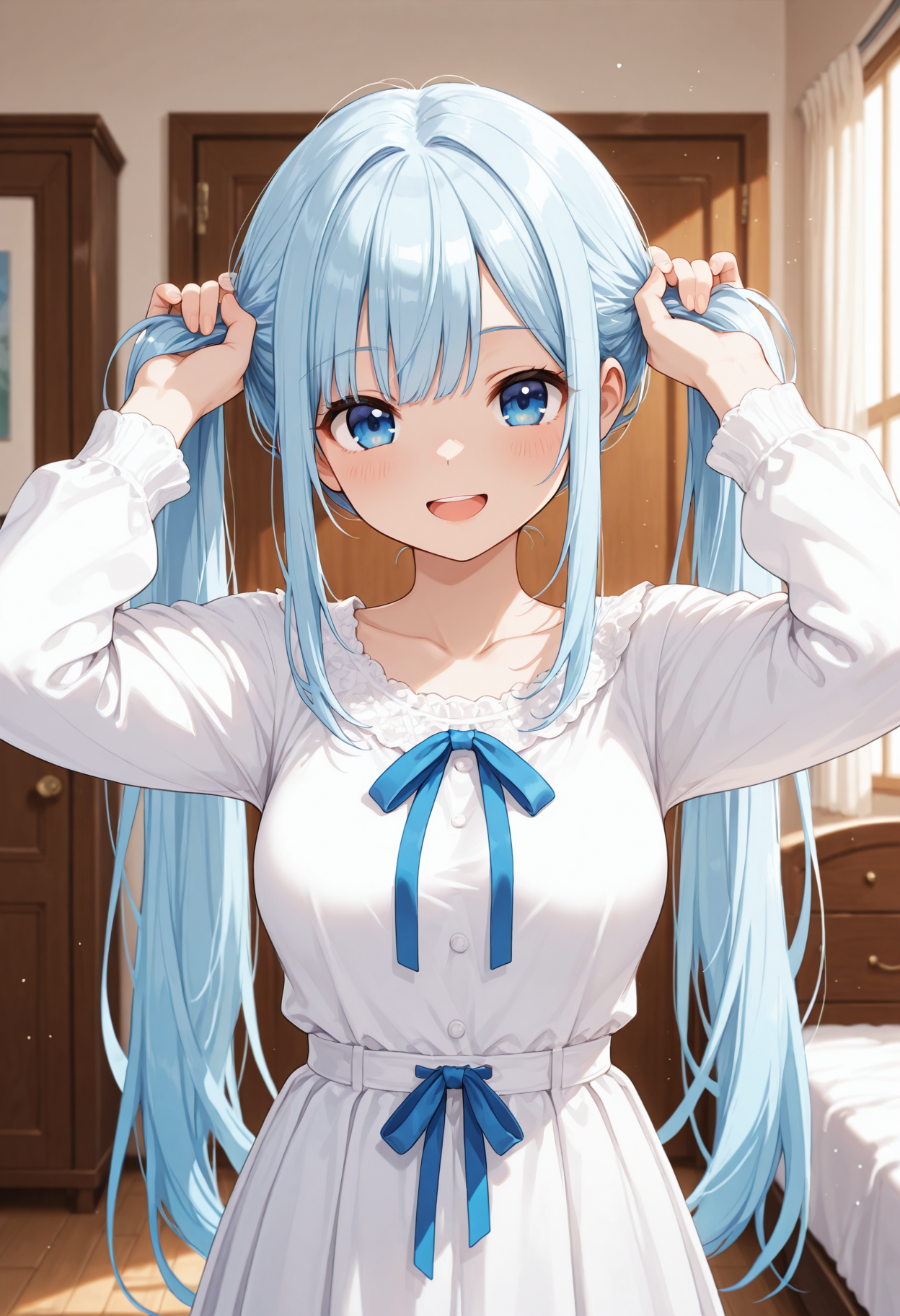 例のポーズをする優葵ちゃん
