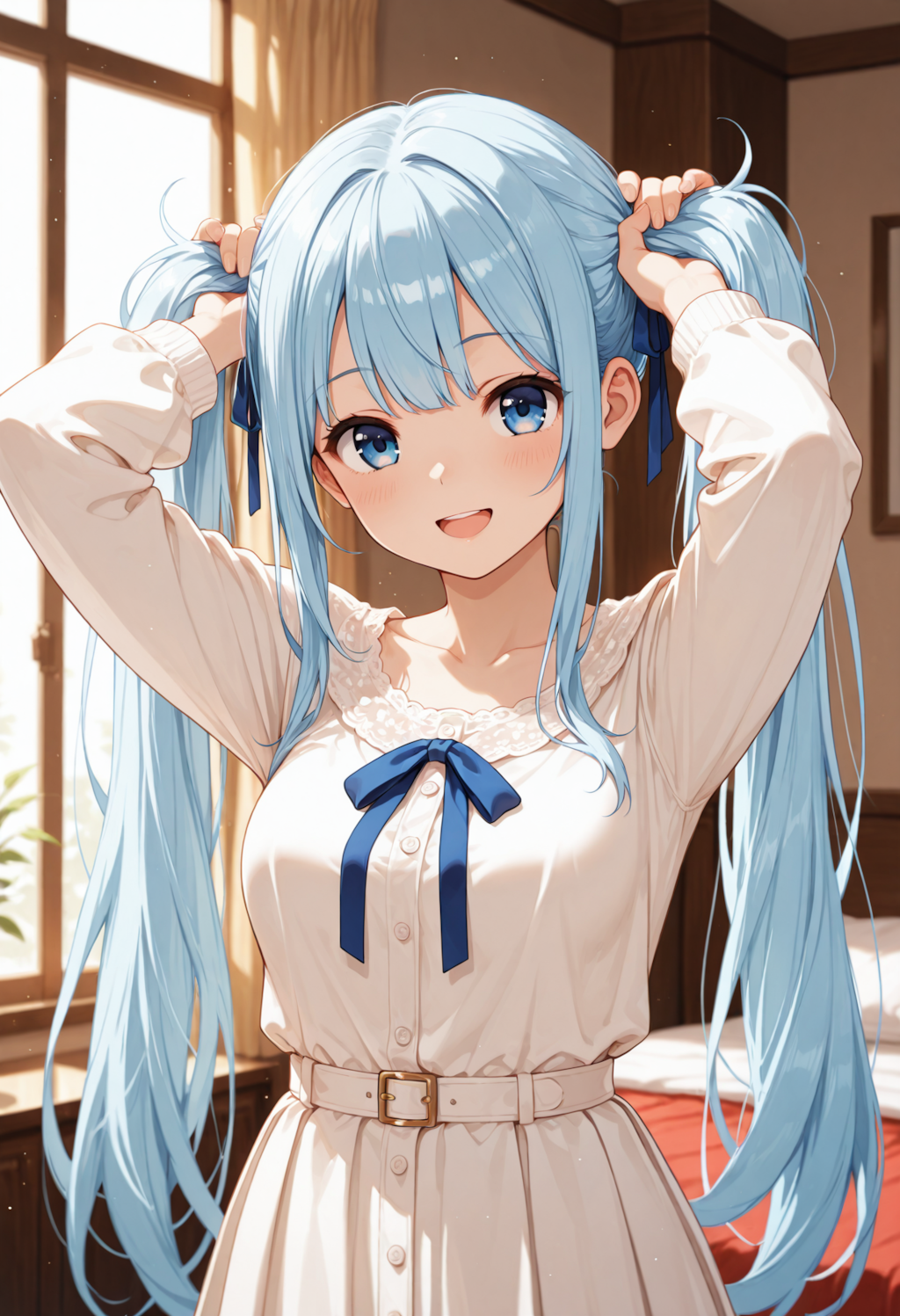 例のポーズをする優葵ちゃん