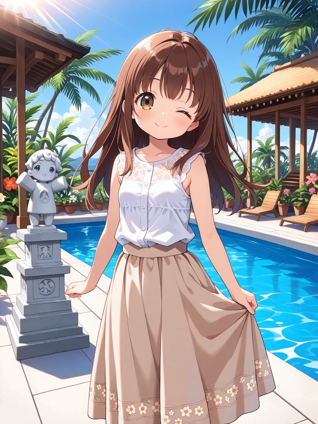 かえでちゃんとアジアンリゾート