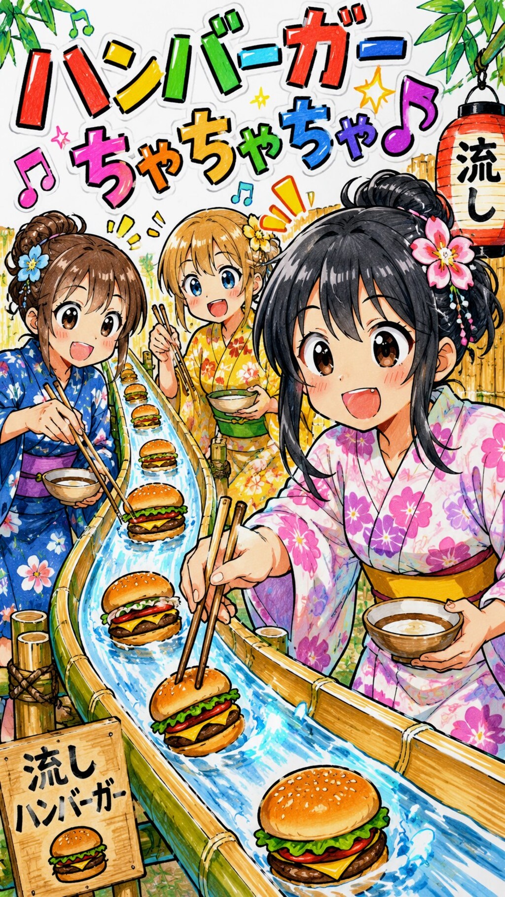 ハンバーガーちゃちゃちゃ♪🍔