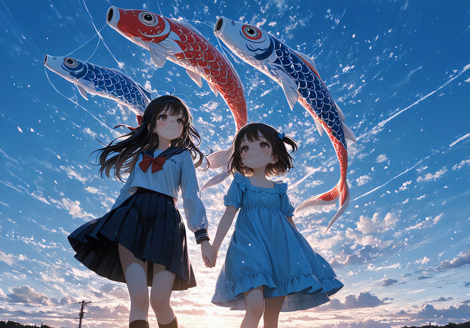 こいのぼりの空の下で
