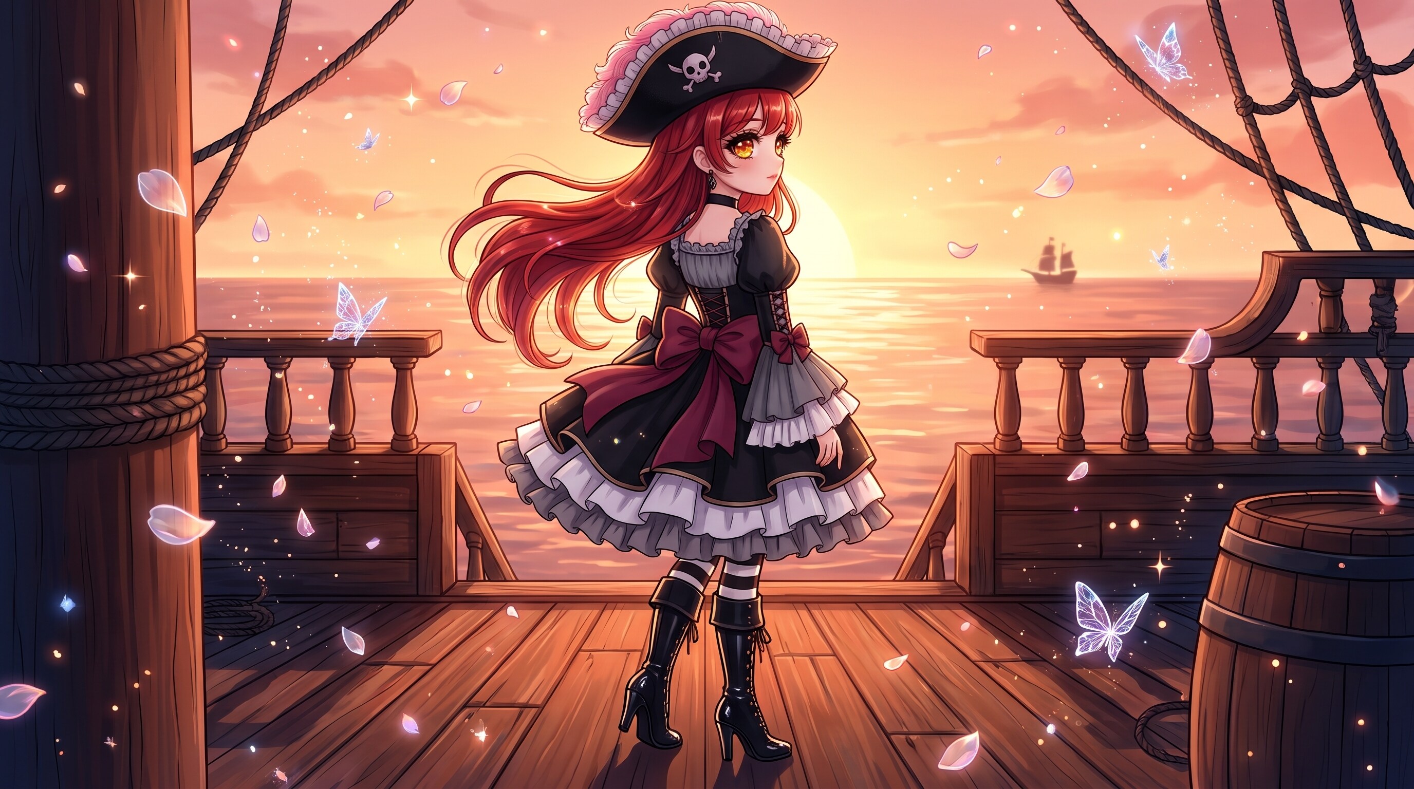 紅髪幽艶船上譚 | の人気AIイラスト・グラビア