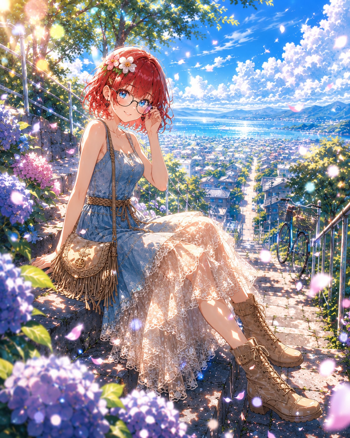 紫陽花の小径、君を待つ初夏の約束 | の人気AIイラスト・グラビア