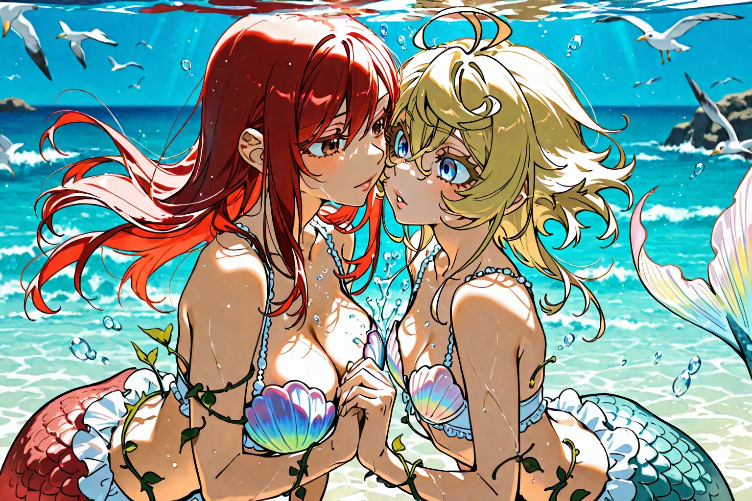 人魚姫ターニャ・デグレチャフとエルザ・スカーレット