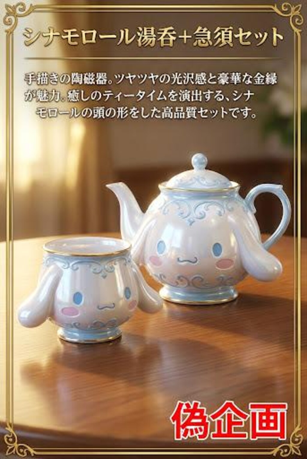シナモロール湯呑＋急須セット