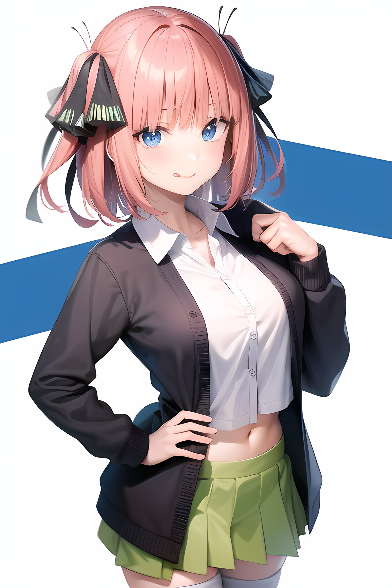 舌ぺろする中野二乃(五等分の花嫁)