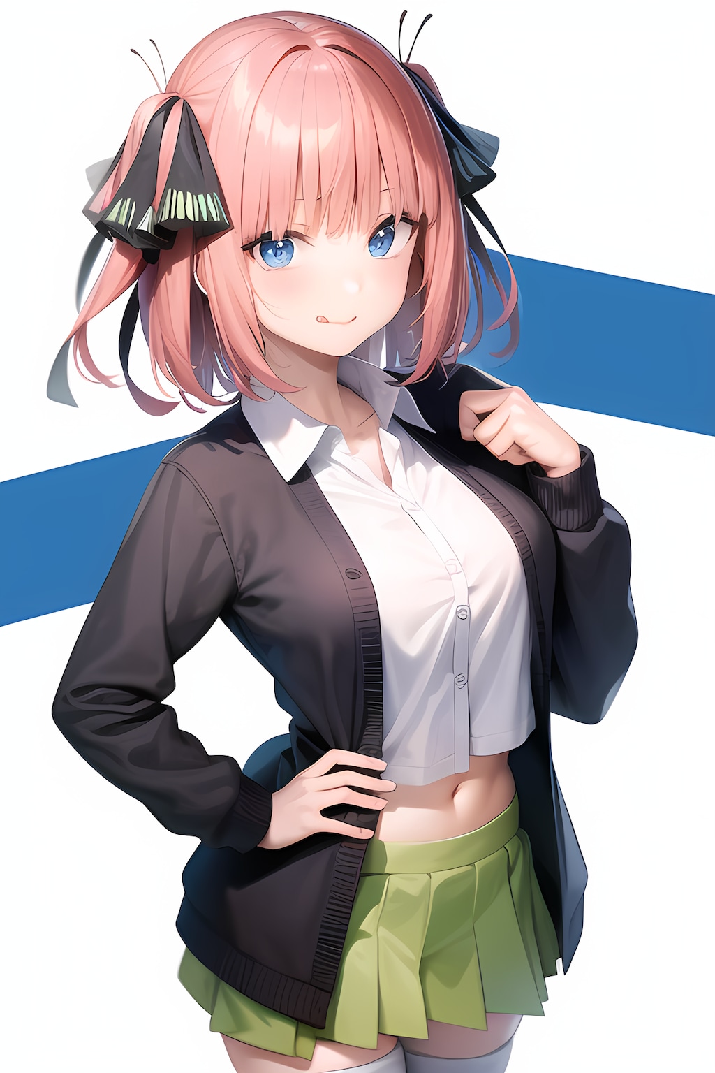 舌ぺろする中野二乃(五等分の花嫁)