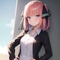 舌ぺろする中野二乃(五等分の花嫁) 3枚目