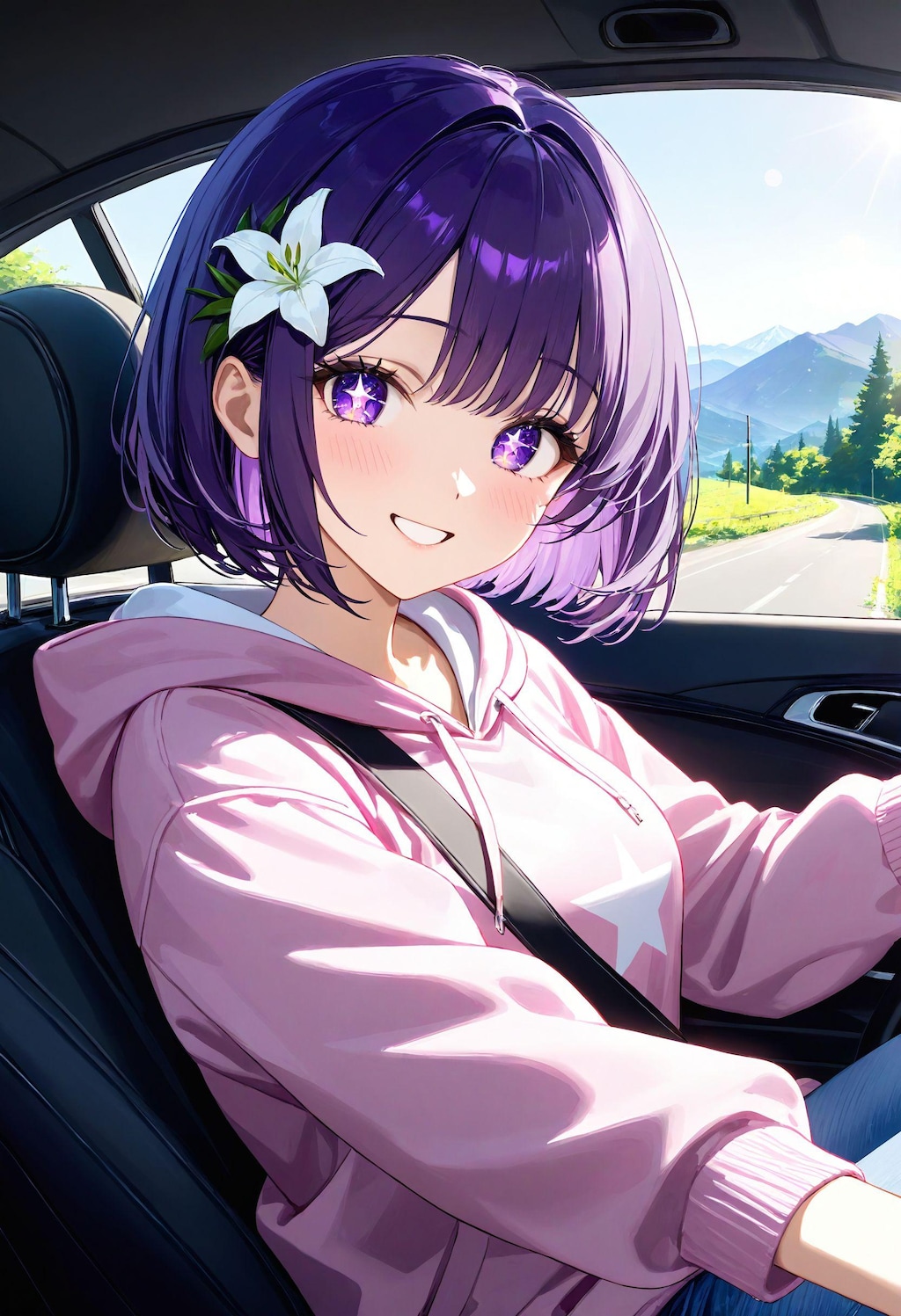 運転をするひまり