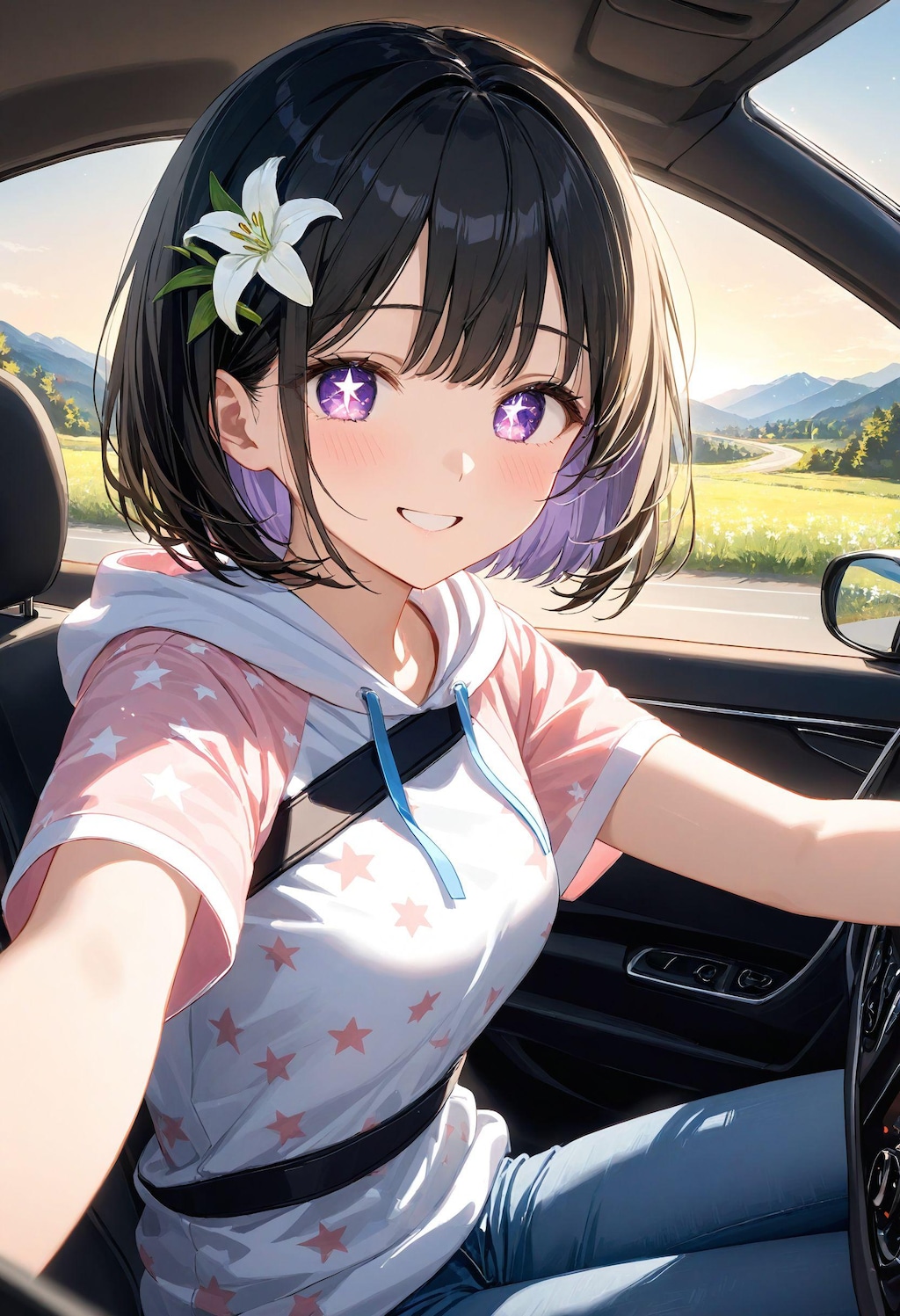 運転をするひまり