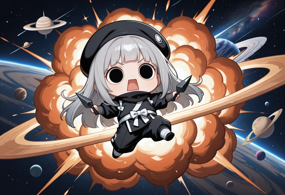 土遁の術をやってしまいよった忍者えらいこっちゃ嬢