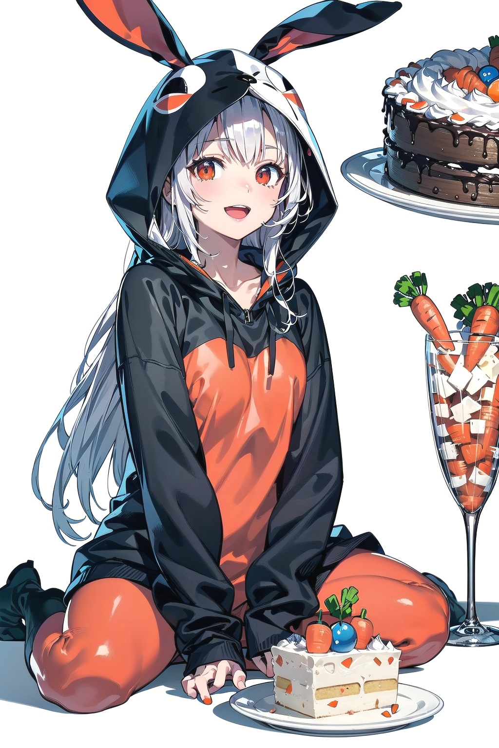 にんじんジュースの擬人化なのです🥕🐰💕