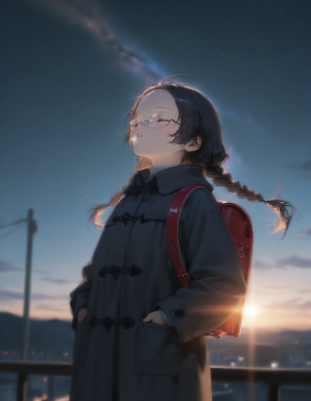 目を閉じて　深呼吸する　塾帰り