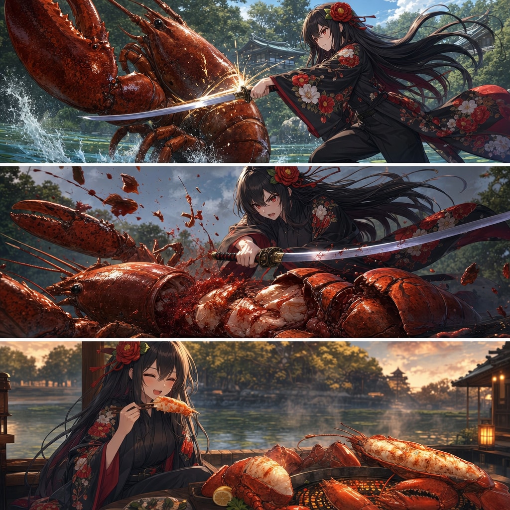 ロブスターとツバキ