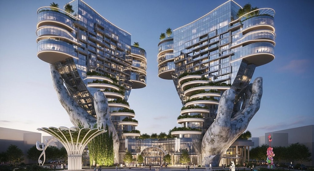 両手にタワマン