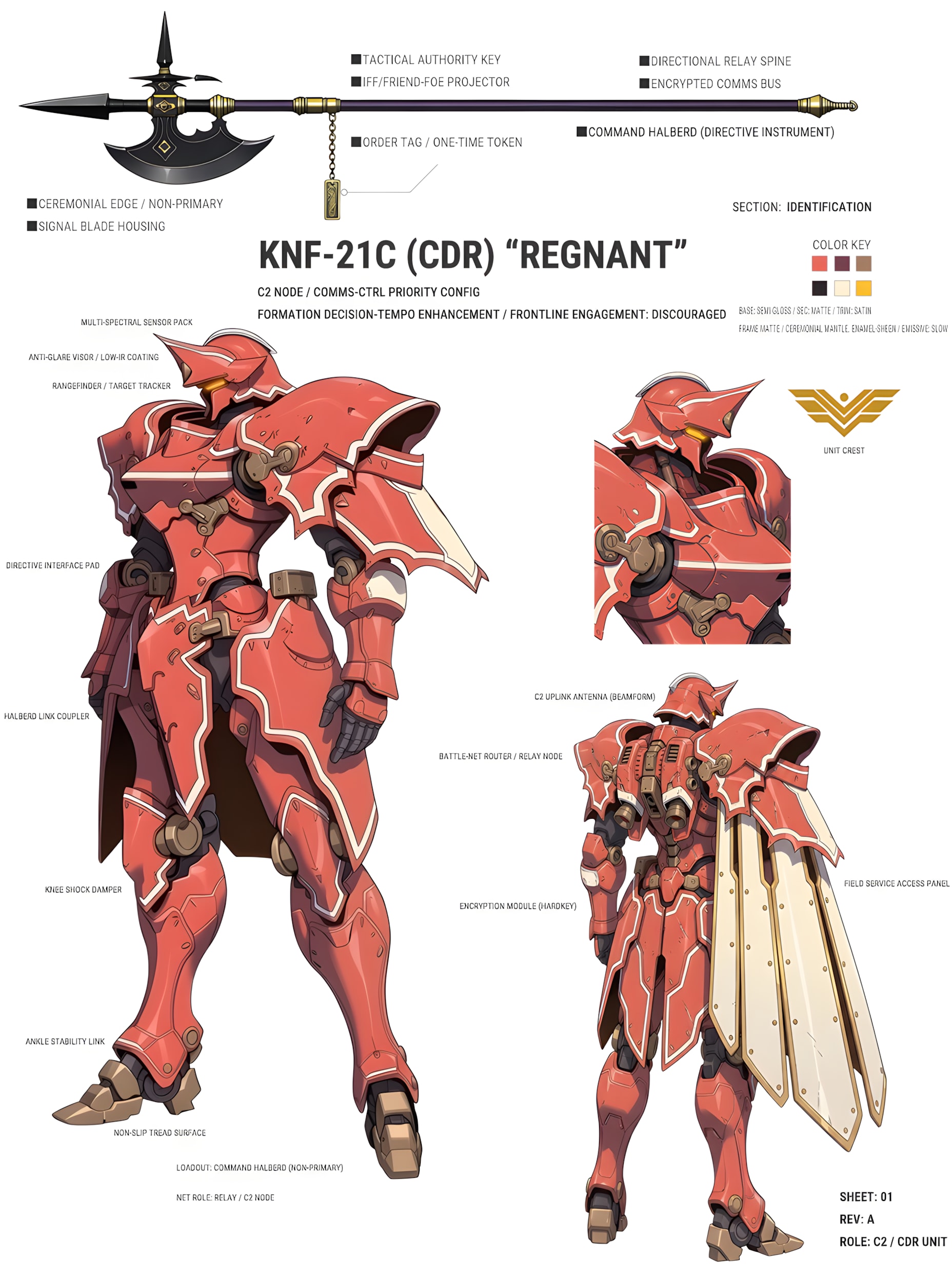 ナイトフレーム（指揮官機）：設定画 | の人気AIイラスト・グラビア