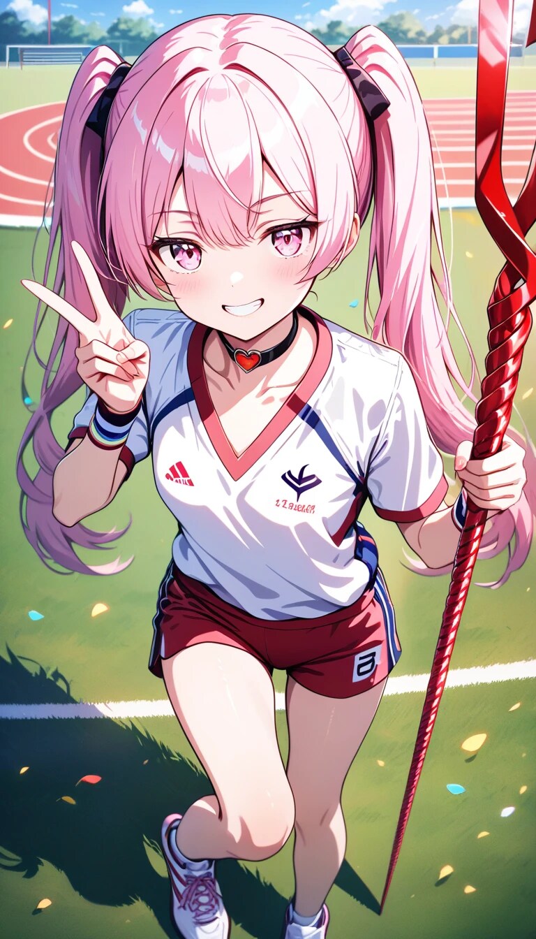 槍投げに挑戦のアイドル子ちゃん『ちょっと投げてくるね♡』