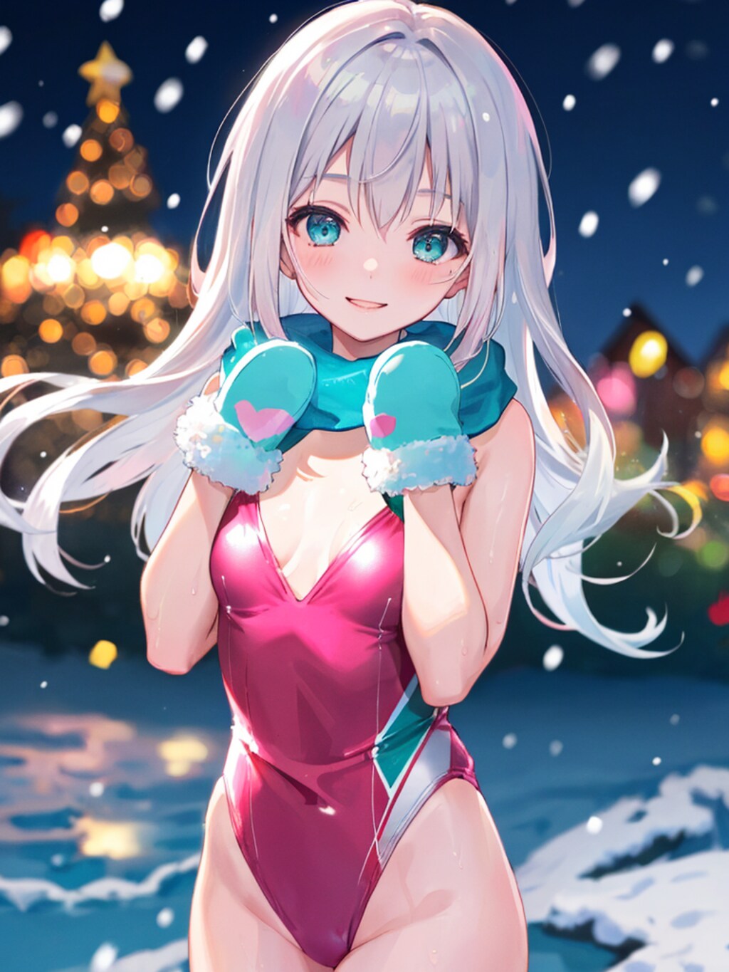 寒いけど水着。私のポリシーです。