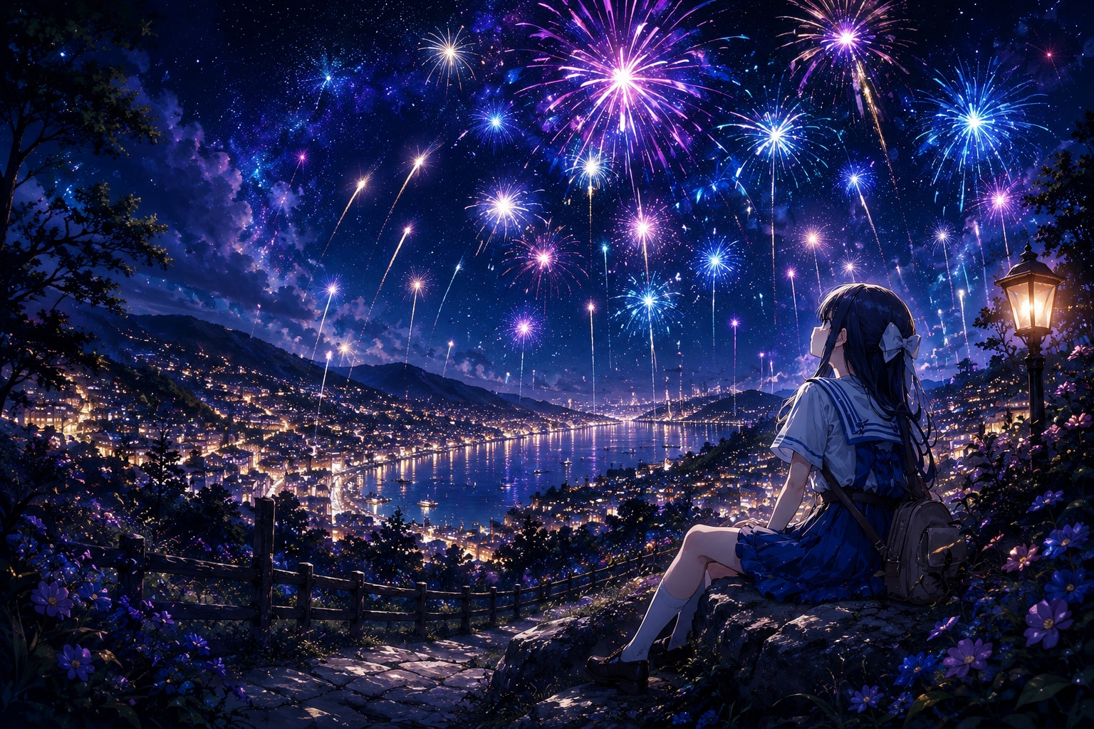 流星と少女⑤' | の人気AIイラスト・グラビア