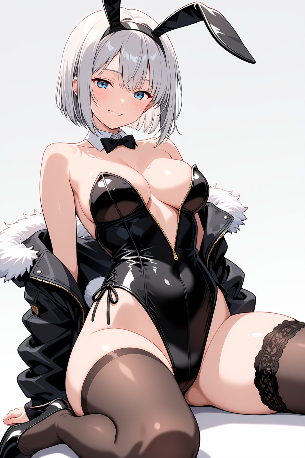元気な銀髪ちゃん86『割座（＝ぺたんこ座り・女の子座り・M字座り）ポーズ』