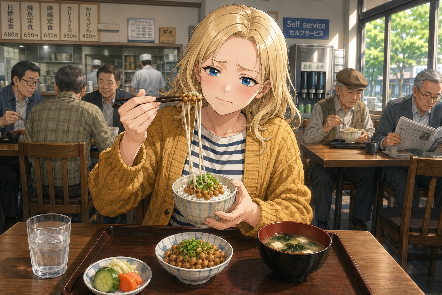 日本好きの友人に騙されて納豆チャレンジする海外の女の子