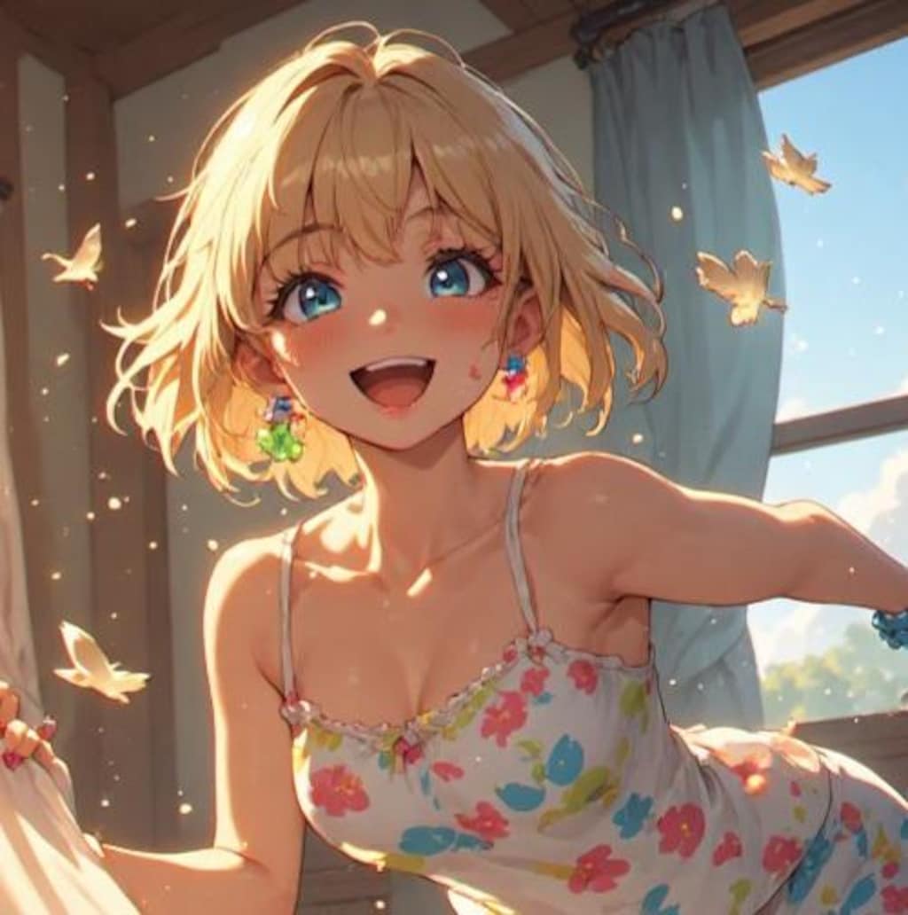 金髪ギャル　おはよ！起きて起きて！！
