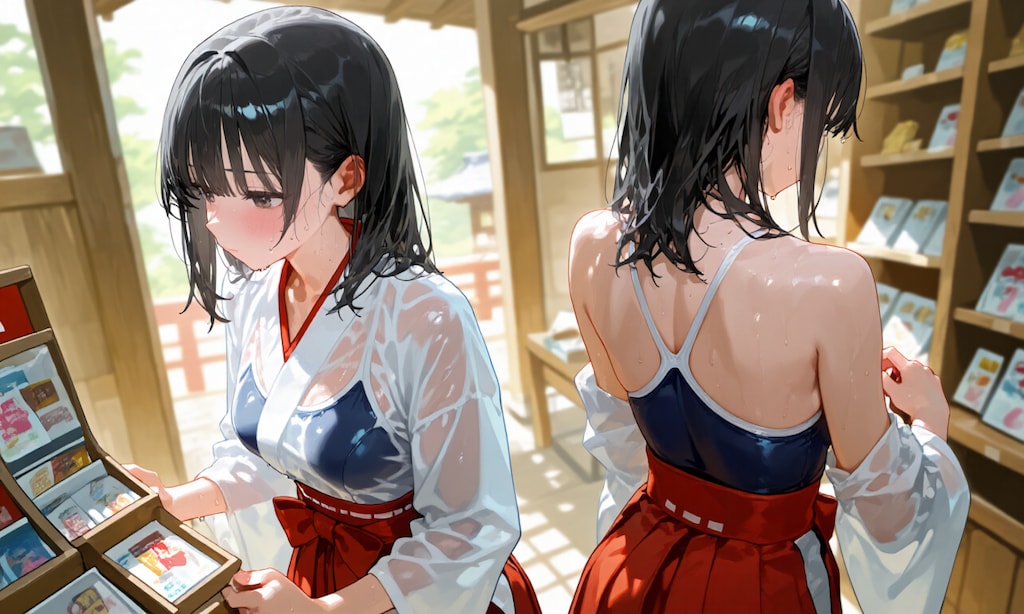 スクール水着巫女