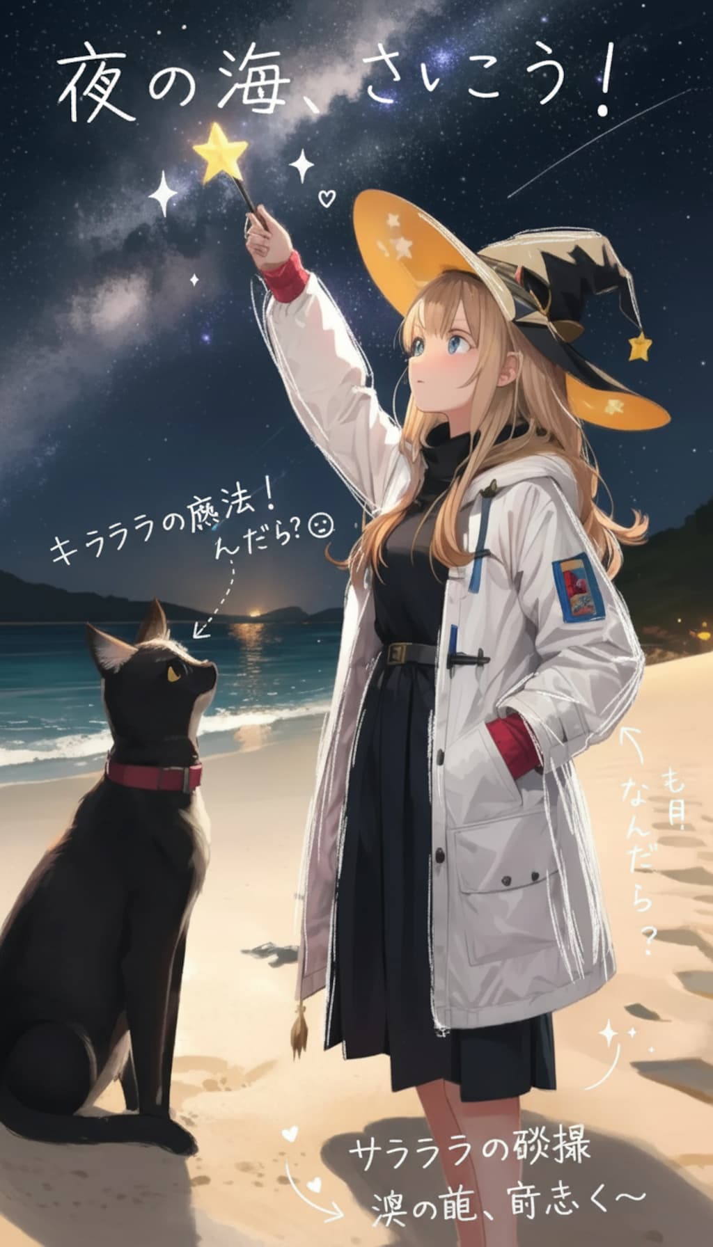 砂浜の魔女　夜の海 最高