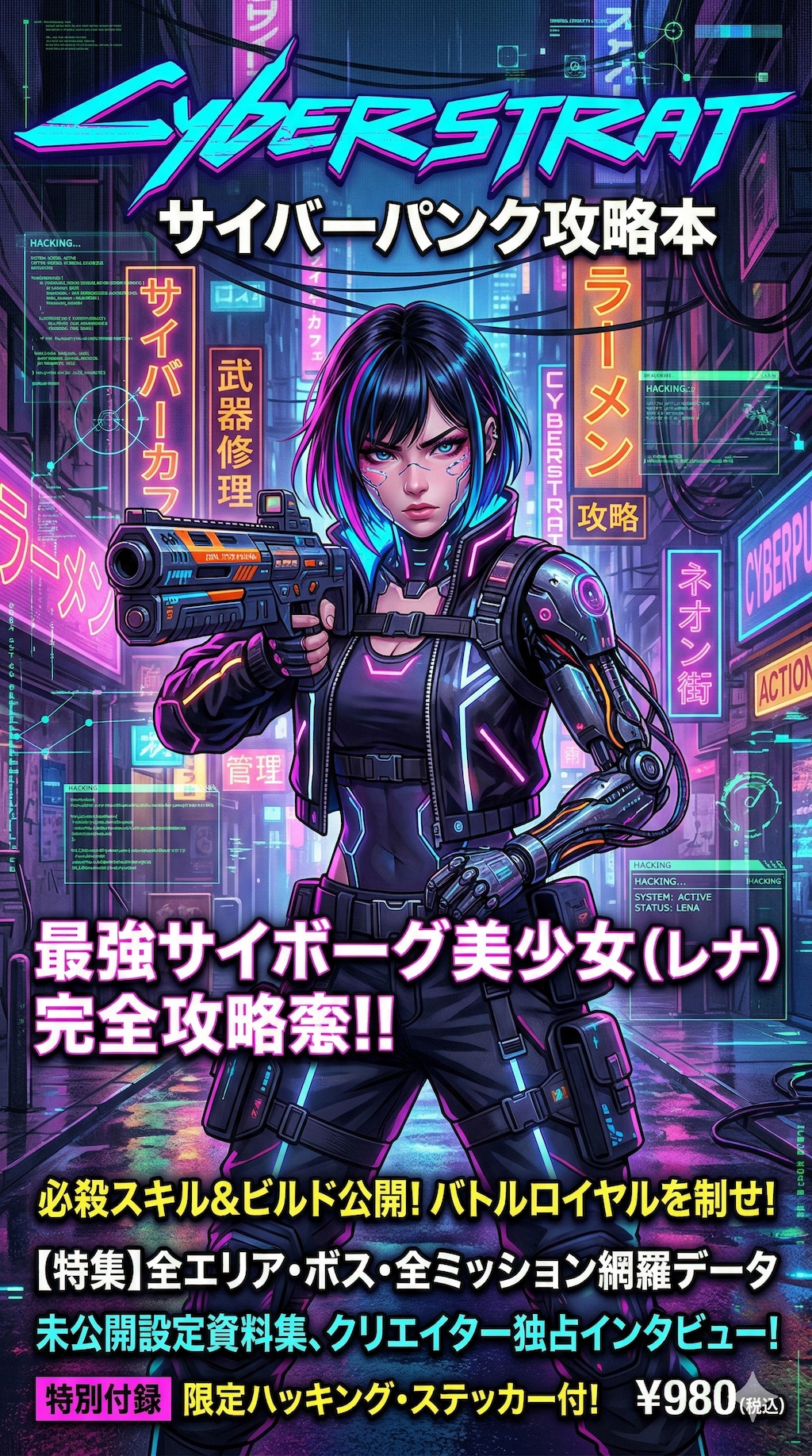 cyberpunkゲーム攻略本表紙