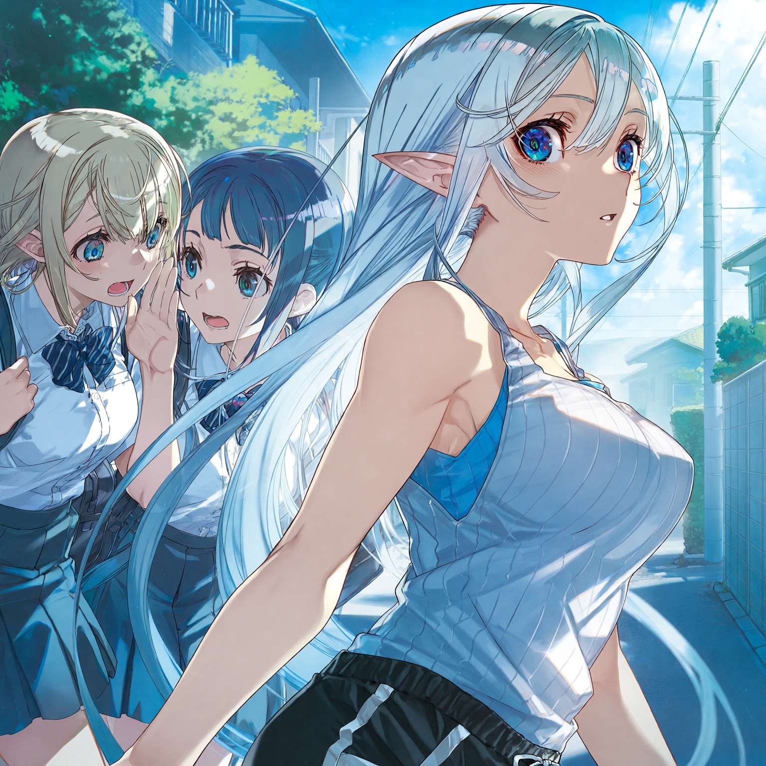外をうろつくエルフ