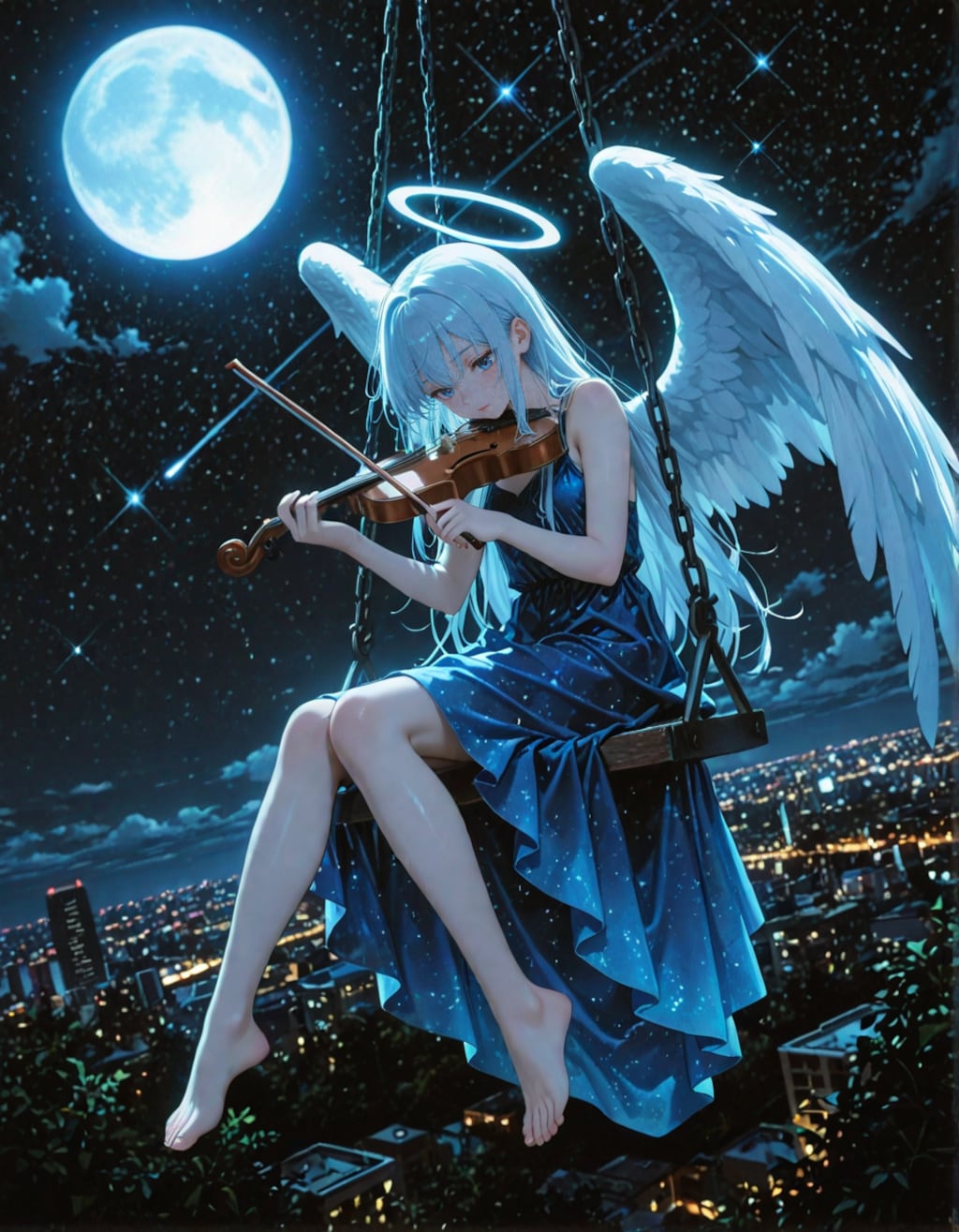 静かに響く星空と街