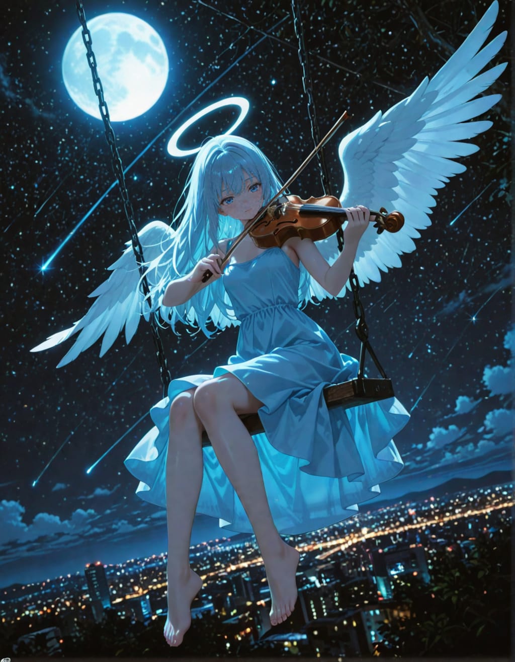 静かに響く星空と街