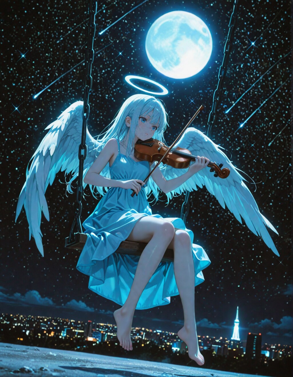 静かに響く星空と街